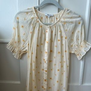 NWT Madewell Button Up Daisy Top